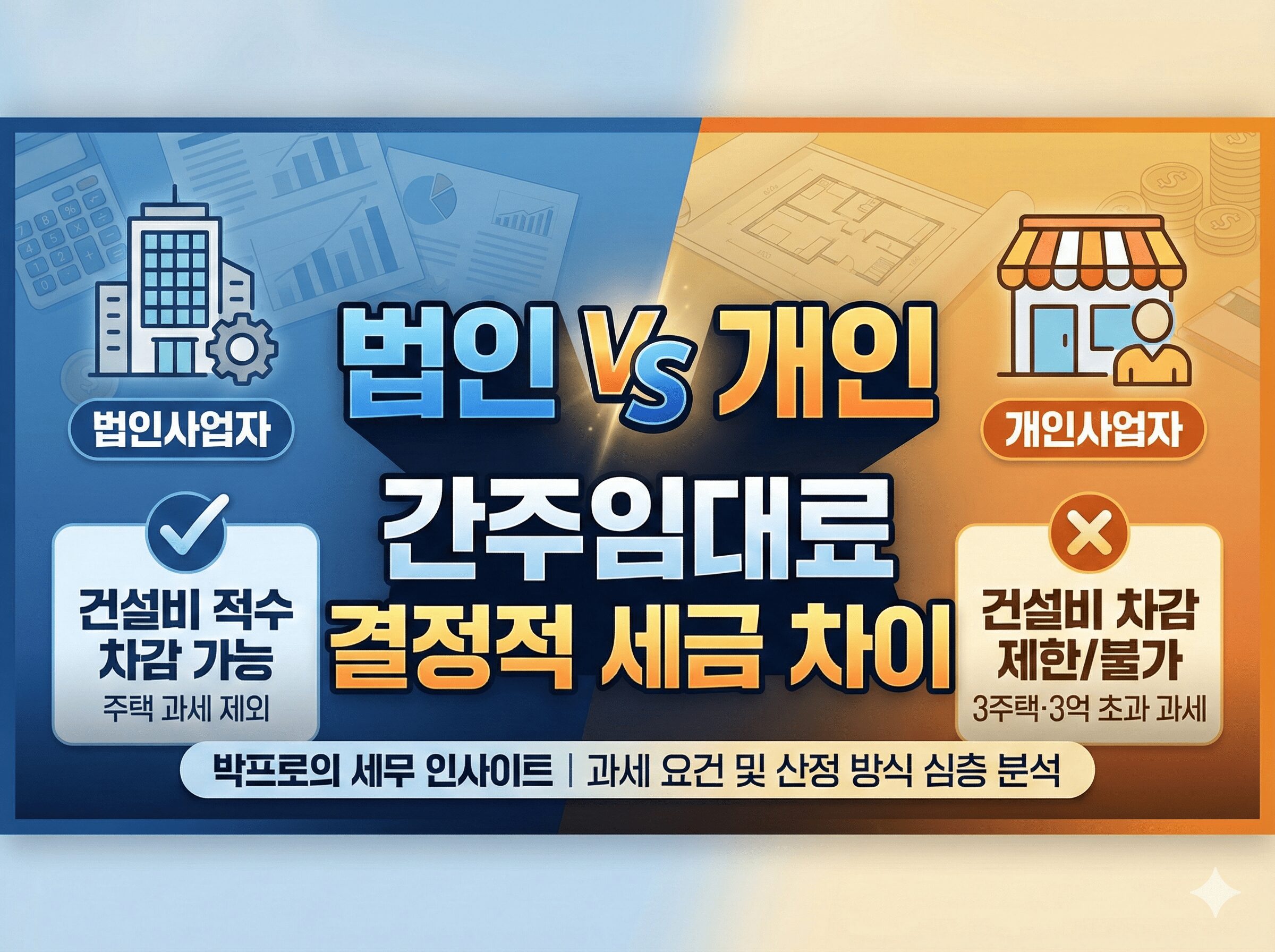 2026년 법인사업자와 개인사업자 간주임대료 계산 차이 및 과세 요건 비교 썸네일