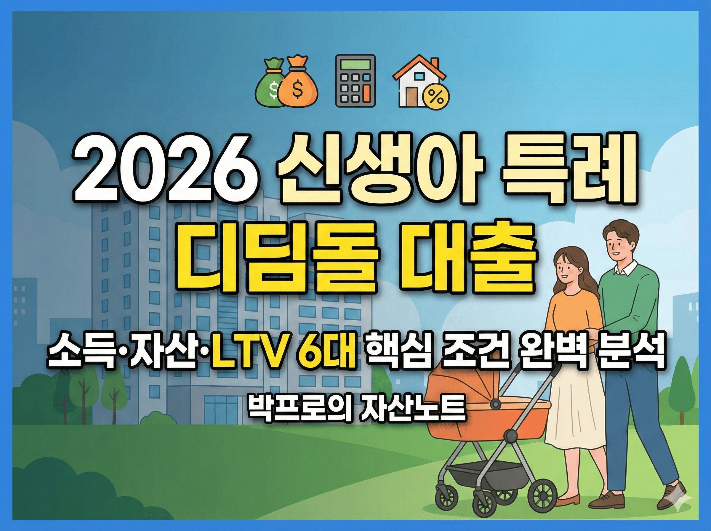2026 신생아 특례 디딤돌 대출 소득 자산 LTV 조건 총정리 썸네일