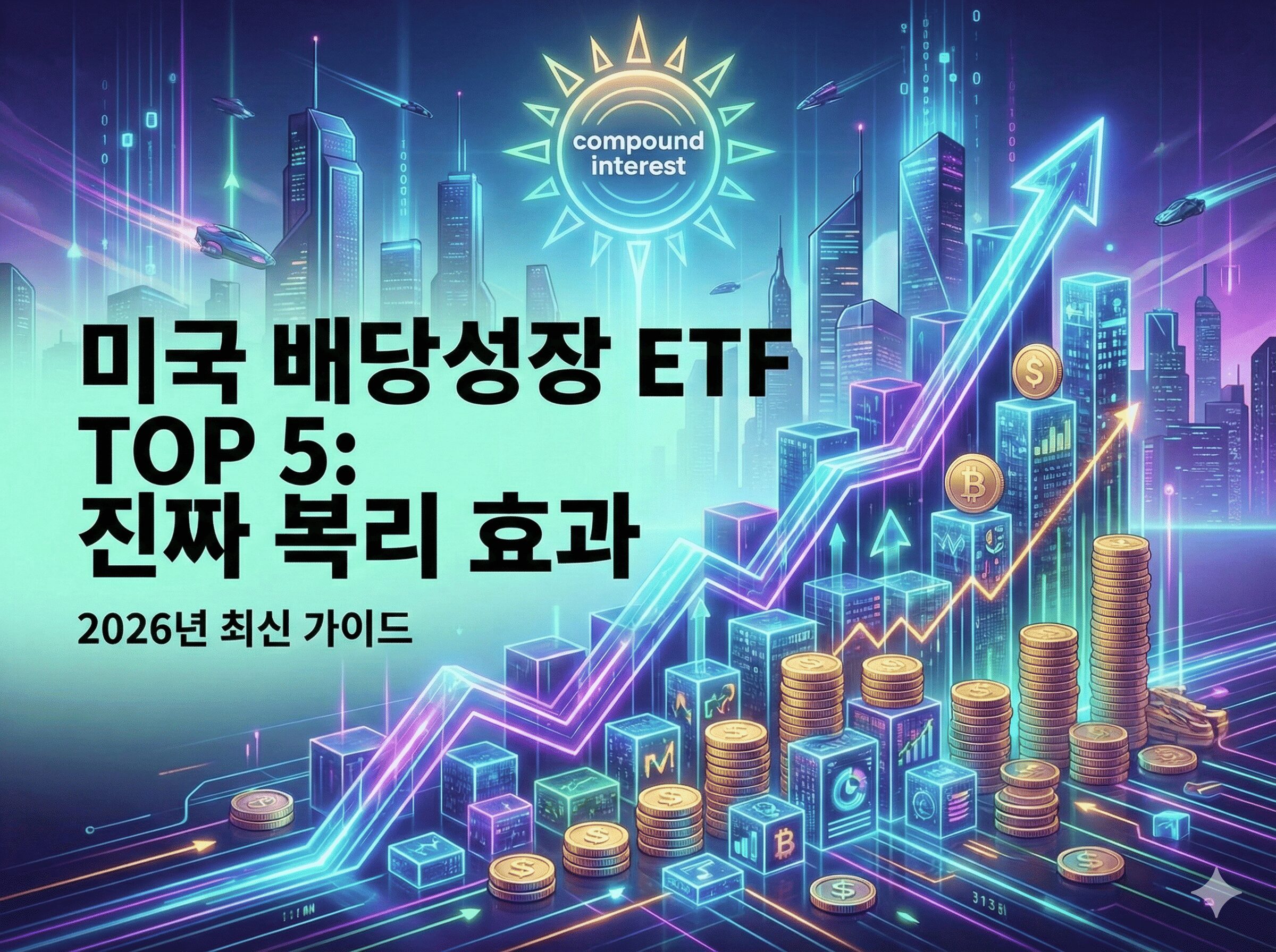 미국 배당성장 ETF TOP 5 추천 및 복리 효과 차트 (2026년 최신)